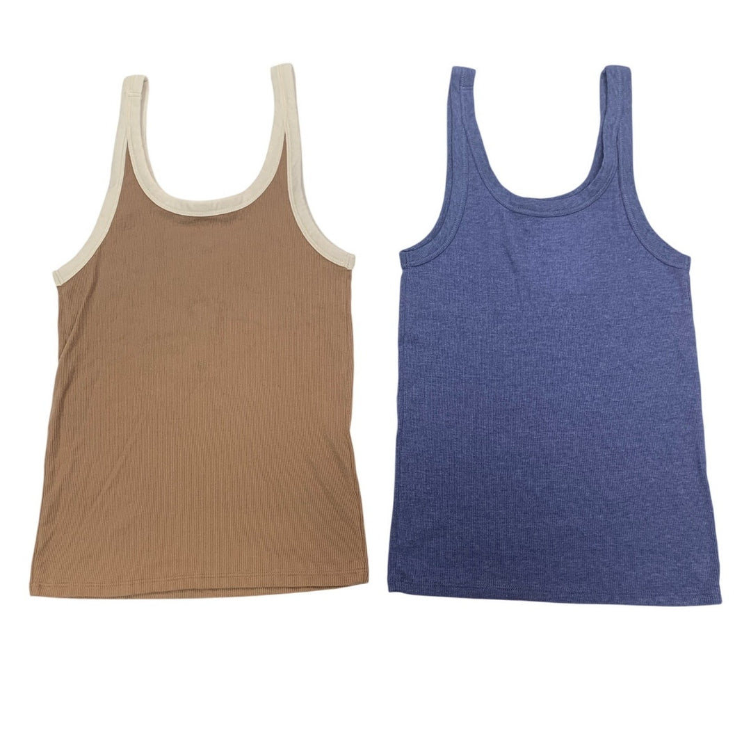 2 New American Eagle Womens Small Keep Yourself Balanced Ribbed Tank Tops