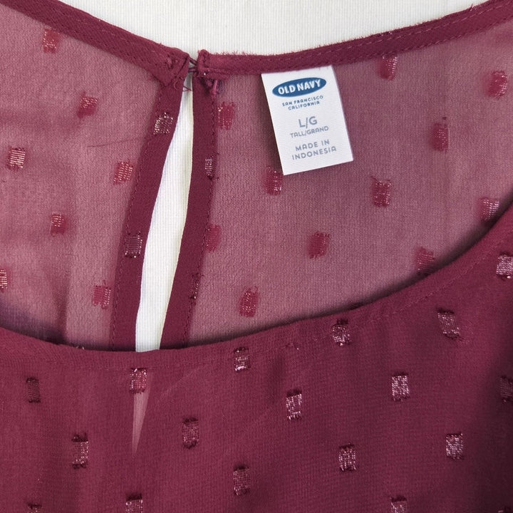 Old Navy Womens Large Long Sleeve Cold Shoulder Sheer Lined Sheath Dress
