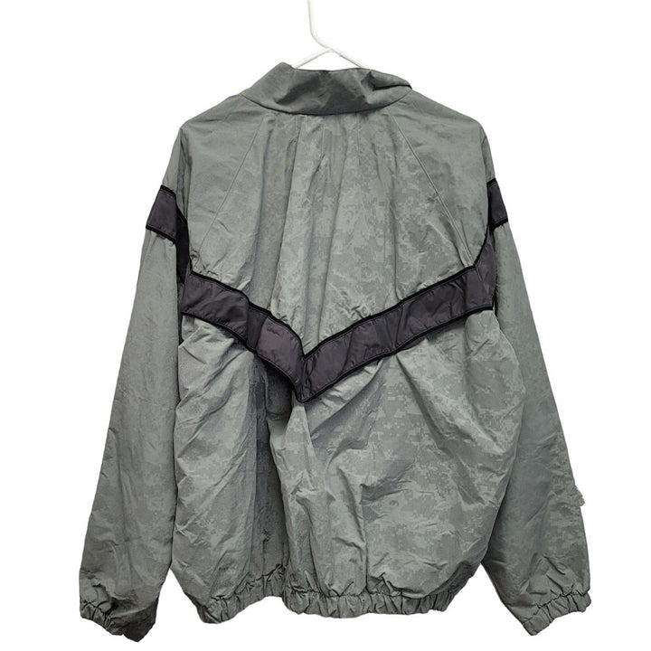 Army Mens Medium 100% Nylon Long Sleeve Full Zip Lined Jacket w Armpit Zippers