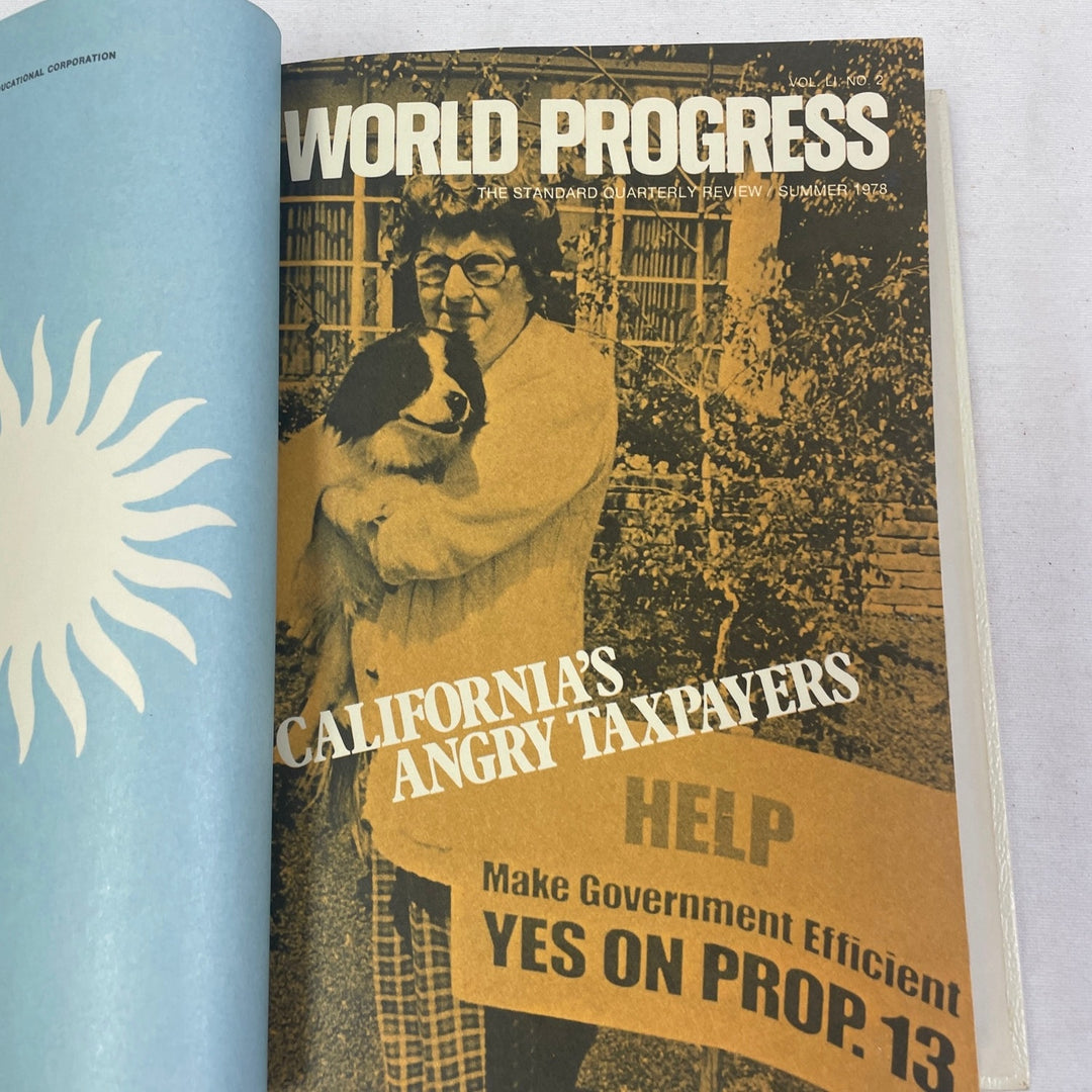 Vintage 1978 World Progress Yearbook Binder Spring Winter Summer Fall Collection