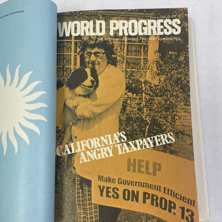 Vintage 1978 World Progress Yearbook Binder Spring Winter Summer Fall Collection