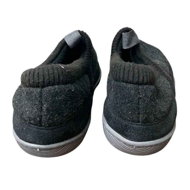 RockDove Womens 9 Gray Slippers Memory Foam Knit Cuff Closed Back House Shoes