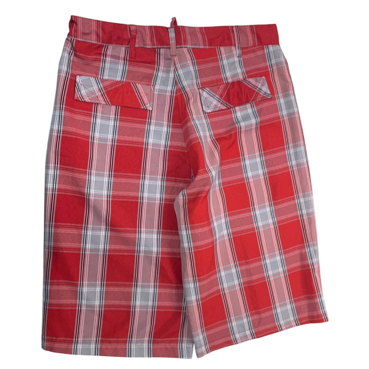 GB Design Lab Mens Size 38 100% Polyester Plaid Drawstring Waist Bermuda Shorts