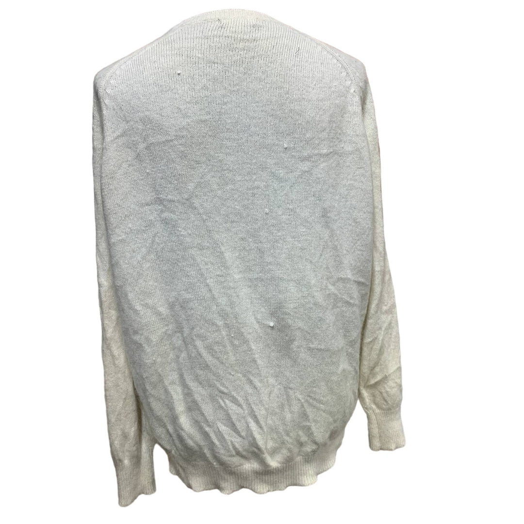 H&amp;M Medium White Angora Long Sleeve White Crew Neck Long Slv Super Soft Sweater
