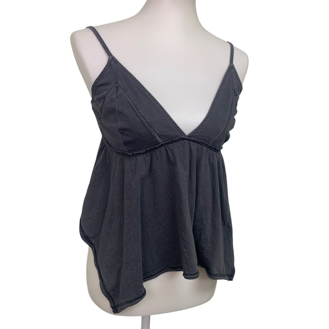 New Aerie Womens Small PolyCotton Spaghetti Strap Handkerchief Hem Tank Top