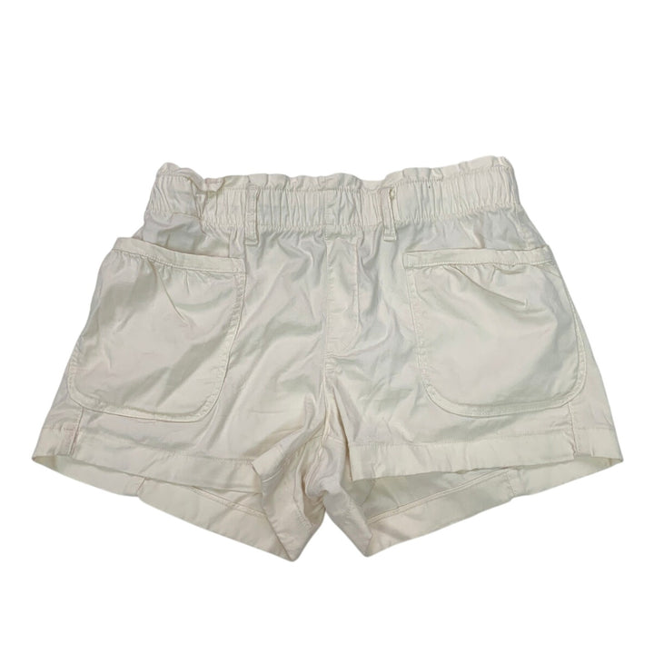 New American Eagle Womens Medium Off White Elastic Waist Shorts w Front Pockets