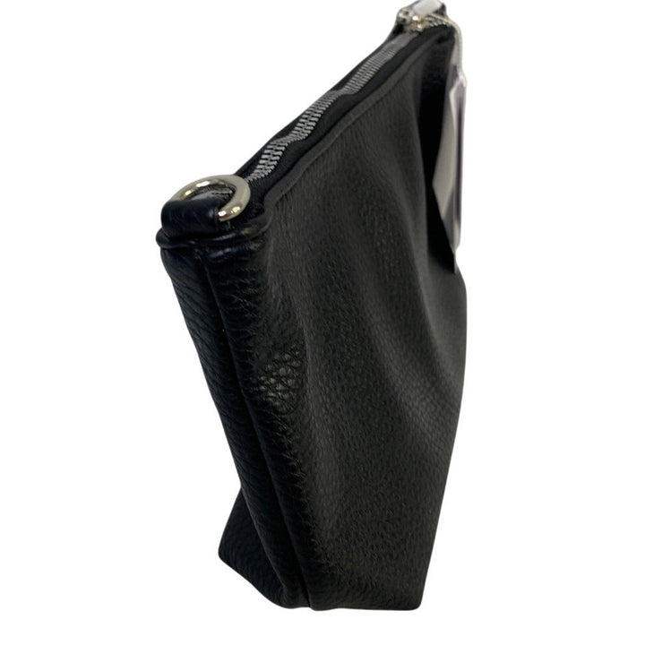 Saxuan Womens Classic Black Premium Faux Suede Leather Zipper Pouch Purse