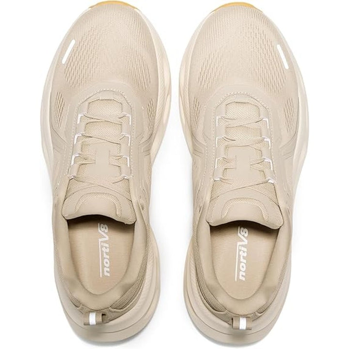 Nortiv 8 Mens Size 8.5 Tan Sneakers Low Top Round Toe Lace Up Athletic Shoes