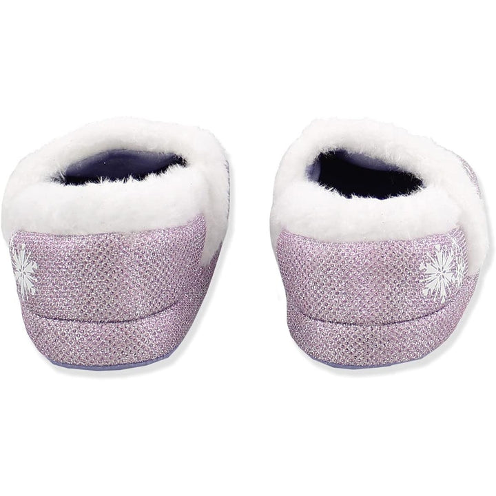Disney Frozen Toddler Girls 5/6 Purple Elsa Anna Slippers Slip On House Shoes