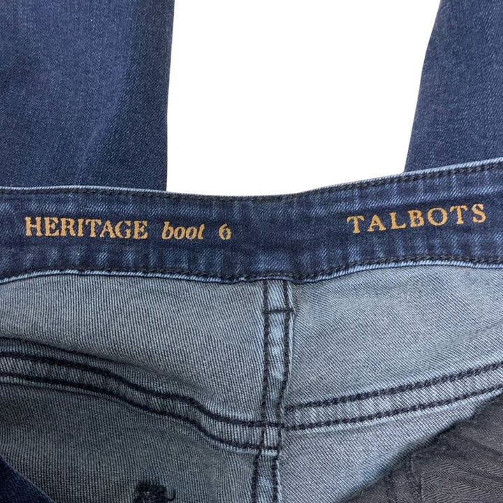 Talbots Womens Size 6 Heritage Stretch Cotton Blend Boot Cut Denim Blue Jeans