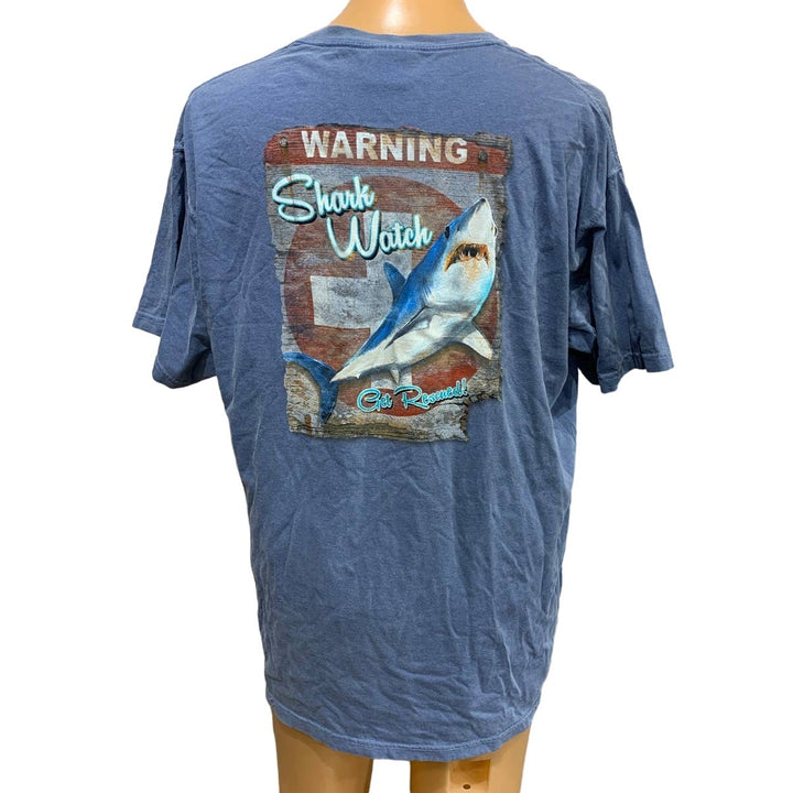 Warning Shark Watch Get Rescued XL Short Sleeve Miami Seaqarium Souvenir Tee