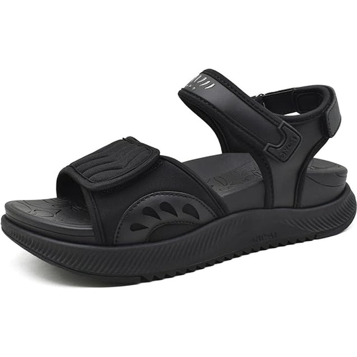 Oncai Mens Size 12 Black Hook Loop Arch Support Hiking Walking Athletic Sandals