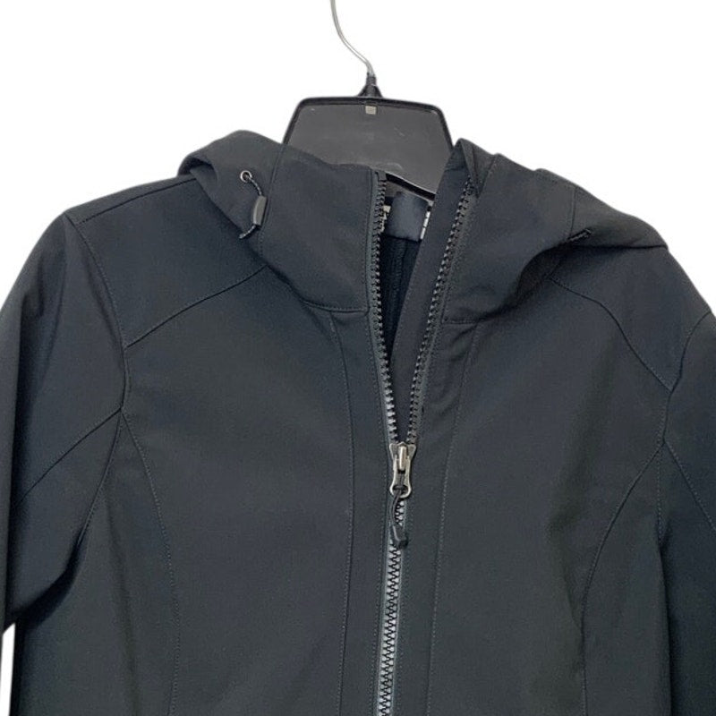 New Eddie Bauer Womens Small Black Point Vista StormRepel Hooded Parka Coat
