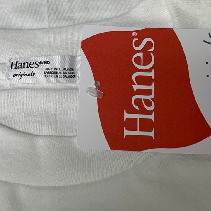 New 5-Pack Hanes Women XL Originals White Ringspun Cotton Cap Sleeve Muscle Tees