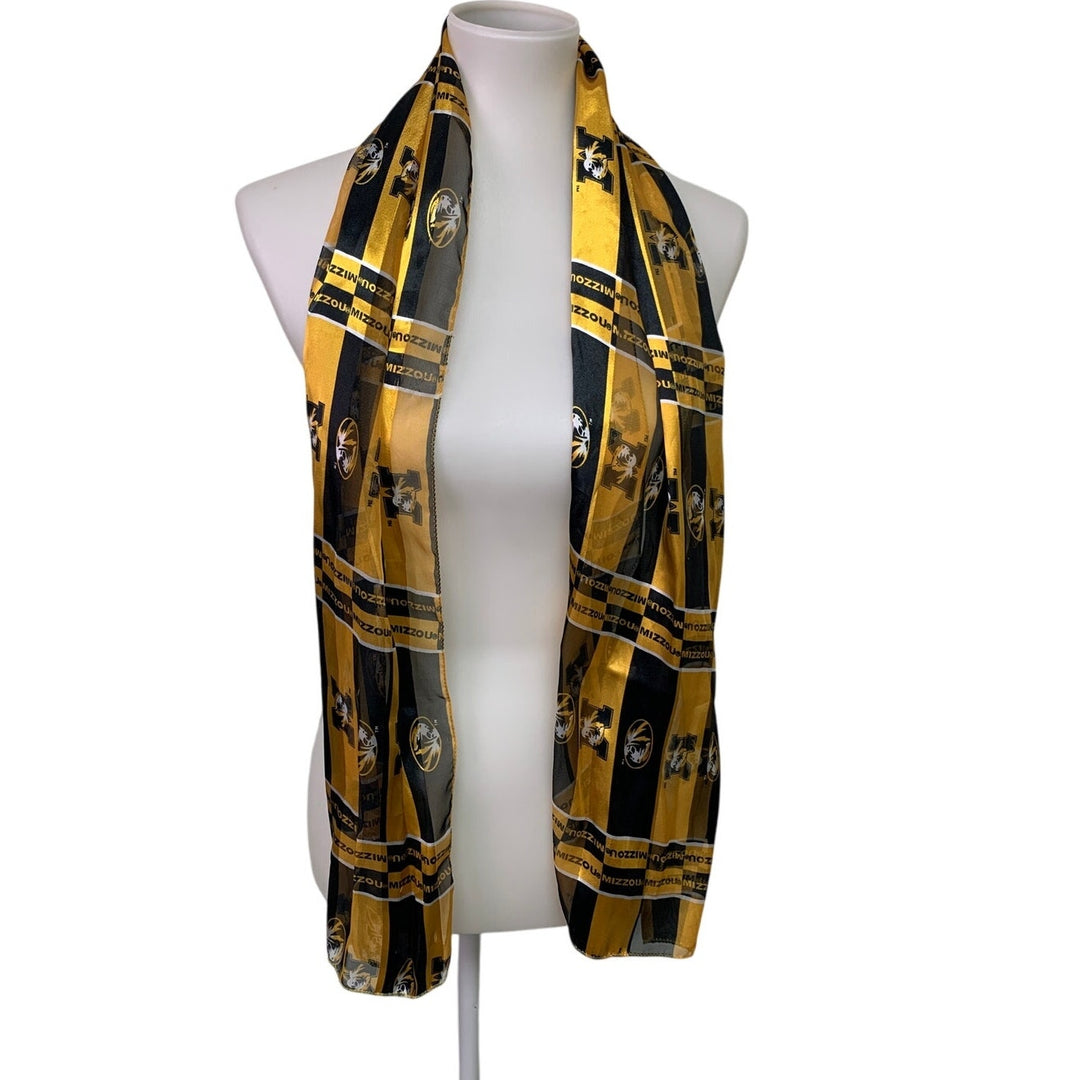 Mizzou Womens Fashion Polyester Scarf University Missouri Columbia Tigers Logo