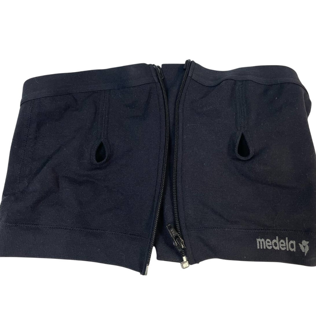 Medela Large Easy Expression Hands Free Double Pumping Front Zip Bustier Bra