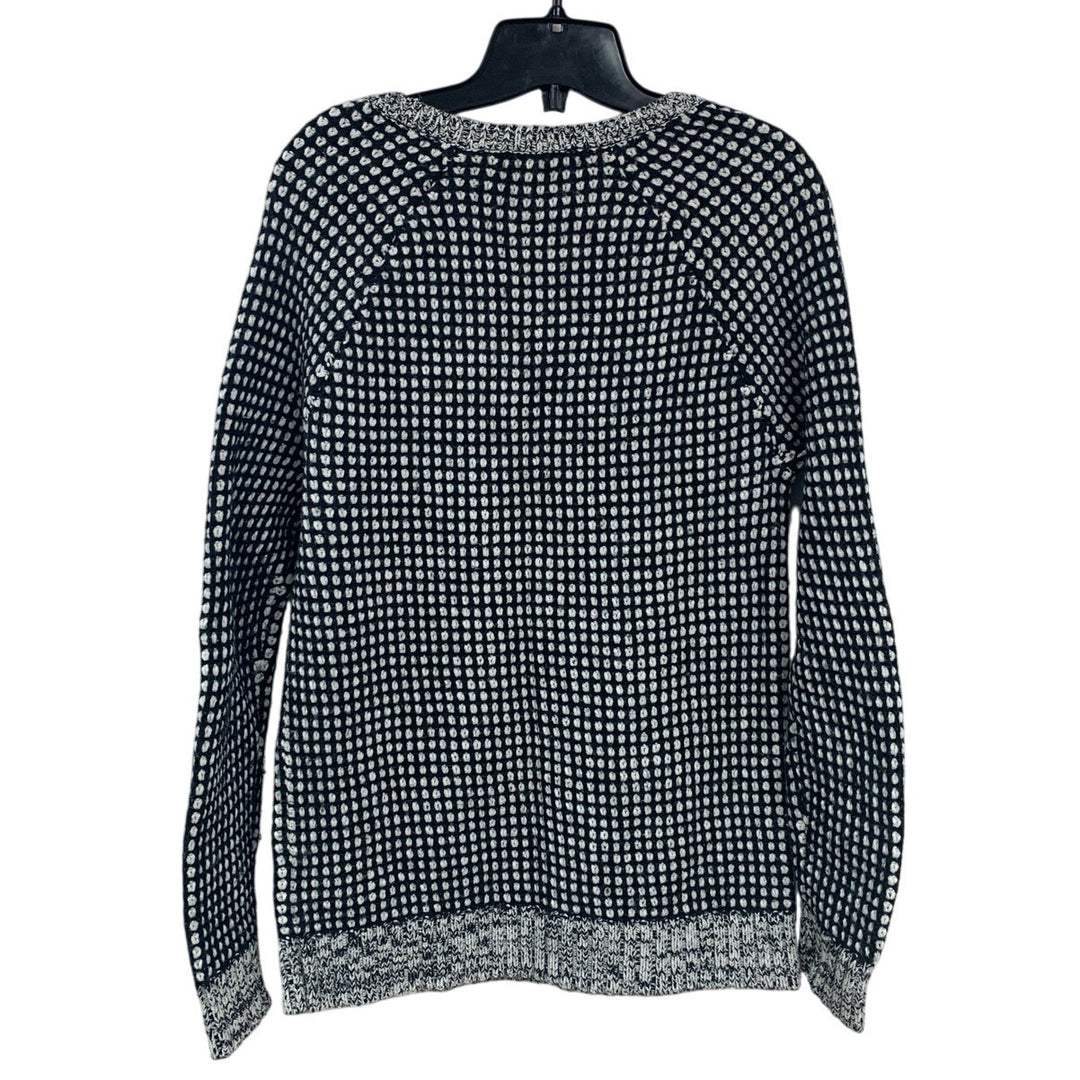Banana Republic Womens Medium Long Sleeve Square Pattern Crew Neck Knit Sweater