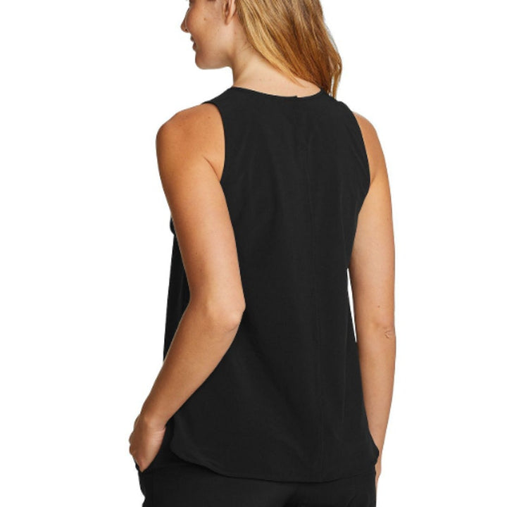 New Eddie Bauer Womens Black Stretch Cotton Essential Ribbed Basic Tank Top