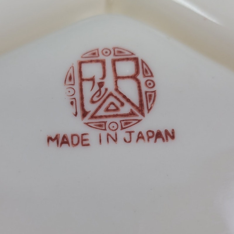 Vintage Made In Japan Floral Vine Fine China Hand Painted Teardrop Plate Dish
