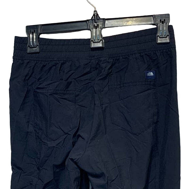 The North Face Womens Sze 2 Regular Long Black Nylon Elastic Waist Pants Pockets
