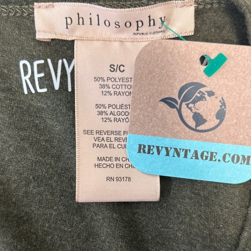 Hand Printed Womens Small Upcycled June Pride Month Rainbow Equality Crew Tee