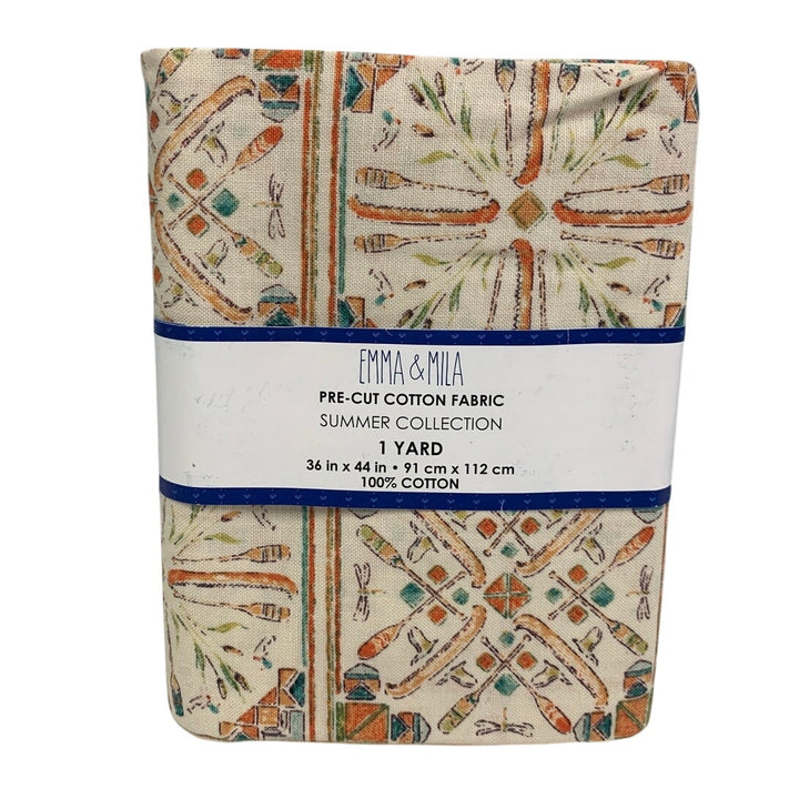 4 Yds New Emma &amp; Mila 36" X 44" Summer Canoe Southern BBQ Quilting Cotton Fabric
