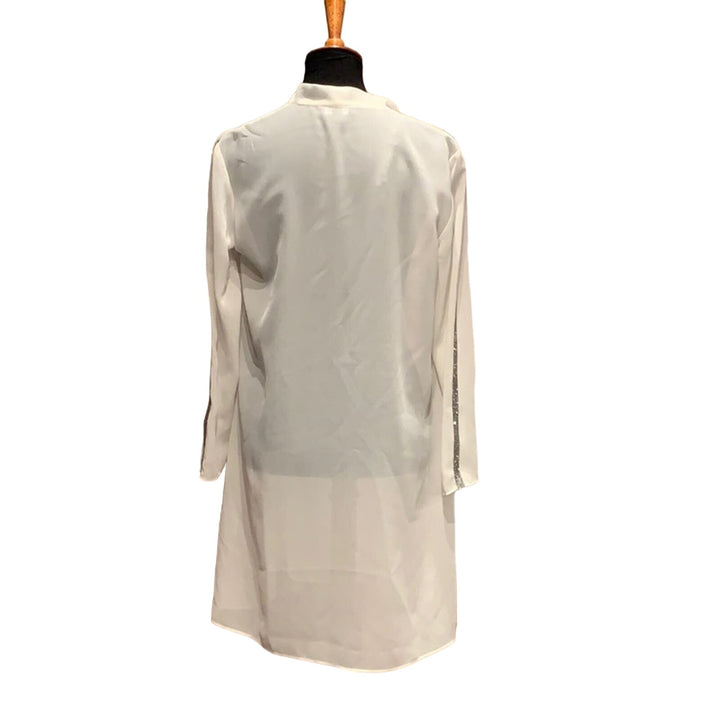 New Prelude Womens Small Wedding Mother Bride Long Sheer Small Open Jacket