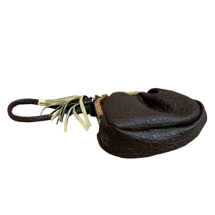 J Francis Faux Leather Coin Purse Flower Detail Keychain Wristlet Mini Purse