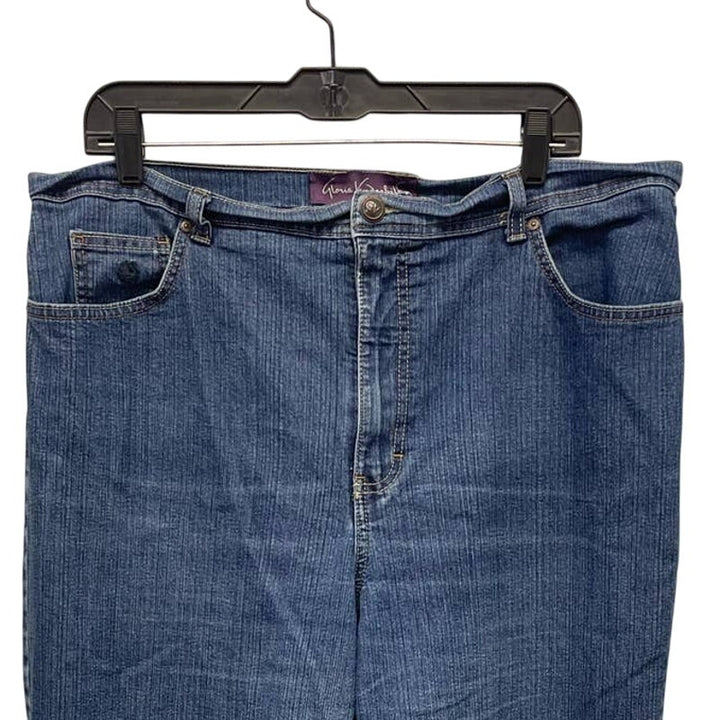 Gloria Vanderbilt 18 Long Stretch Cotton Tapered Leg Denim Blue Jeans 32 Inseam