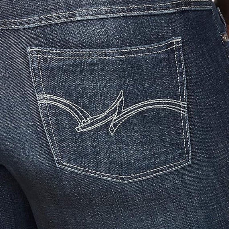 NWT New Wrangler Womens Plus Size 26W Cotton Blend Boot Cut Denim Blue Jeans
