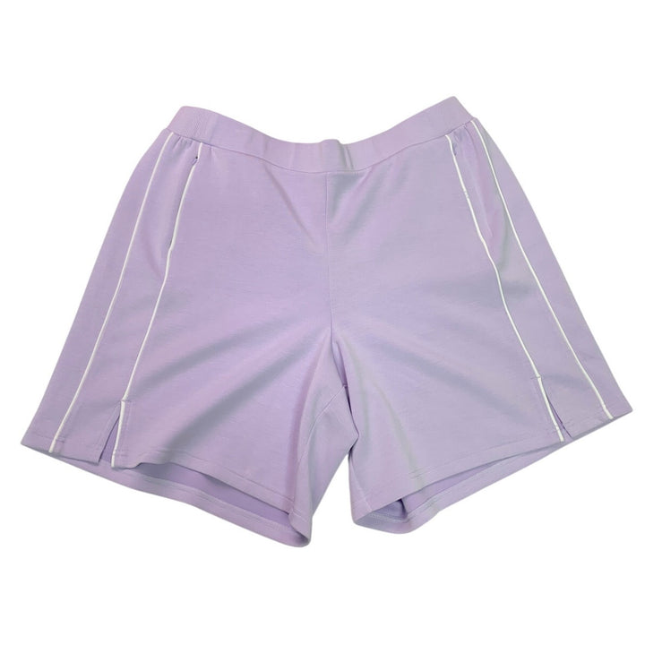 New Offline Womens XL Light Purple Side Stripe Elastic Waist Athletic Shorts