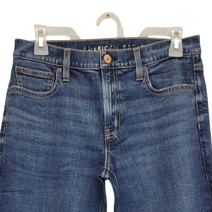 New American Eagle Size 2 Regular Medium Rinse Stovepipe Jean Denim Blue Jeans
