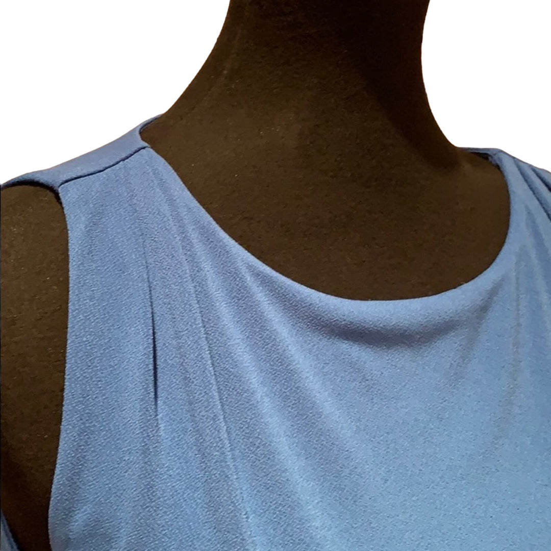 Ann Taylor Small Side Gold Zipper Slouchy Ruched  Polyblend Tank Sleeveless Top