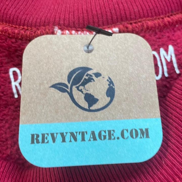 Hand Printed Upcycled Womens XL Vintage Book Page Insect Long Sleeve Sweatshirt