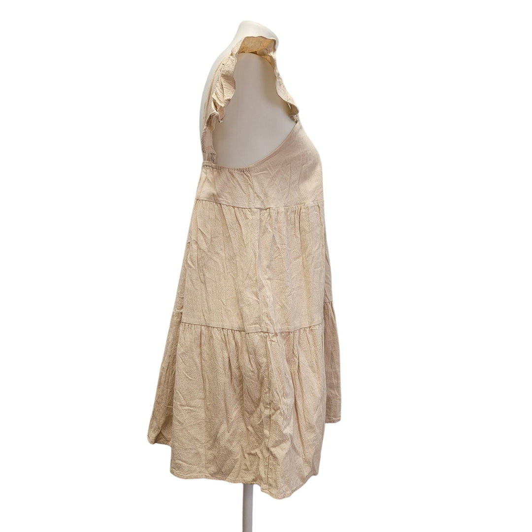 Shein Womens Size 6 100% Polyester Sleeveless Tiered A Line Prairie Dress