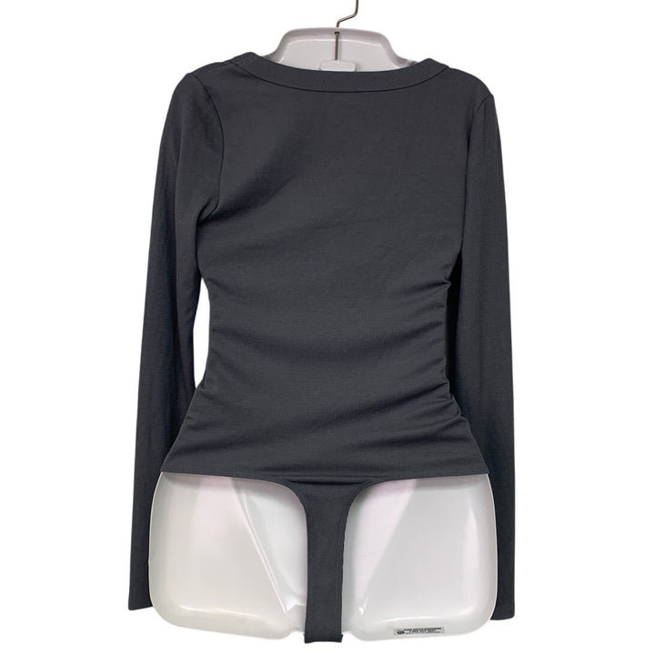 New American Eagle Womens Small Long Sleeve Scoop Neck Snap Closure Bodysuit