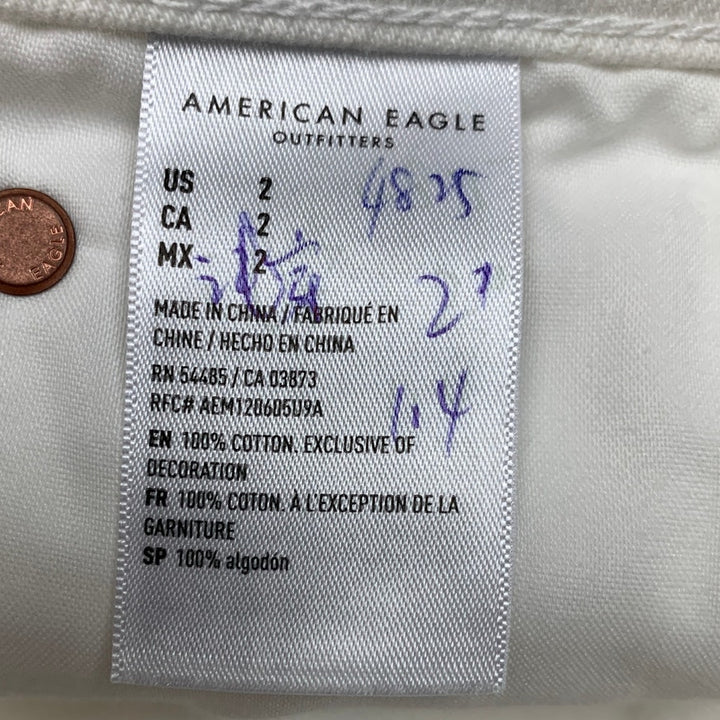 New American Eagle Womens Size 2 Comfort Stretch Waist Low Rise Maxi Denim Skirt
