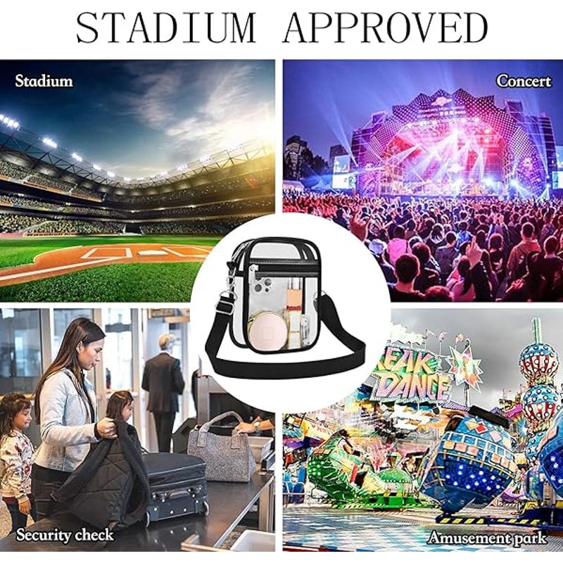 New USPECLARE Clear Crossbody Mini Purse Stadium Approved Clear Shoulder Bag