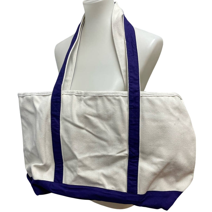 Upcycled Embroidered Purple Rose Full Zip Top Cotton Canvas Tote Bag Pocket
