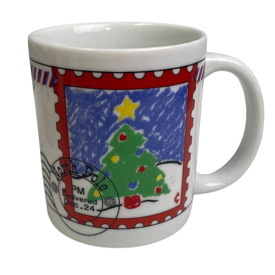 4 Piece Christmas Santa Claus Ceramic Mug Glass Storage Jar w Lid Holiday Lot