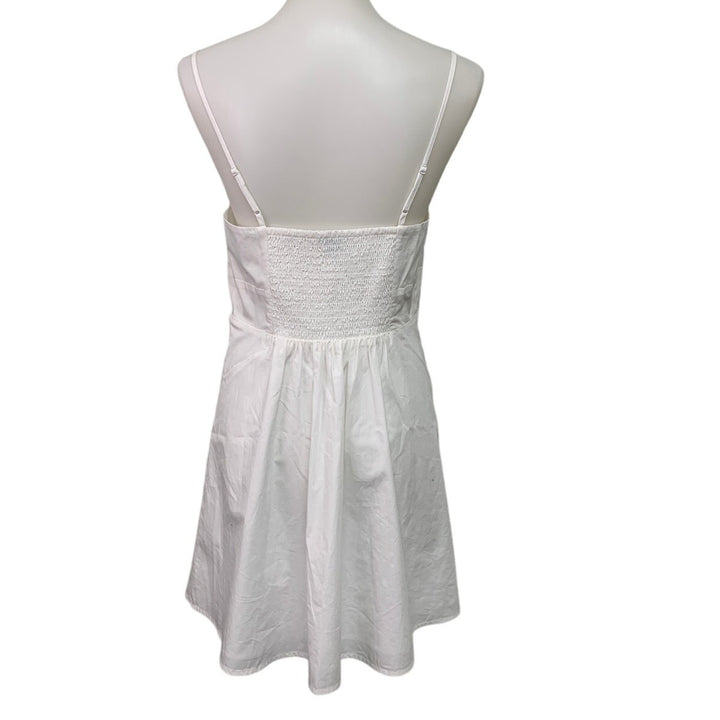 New American Eagle Womens Medium White Front Tie Adjustable Strap Dress
