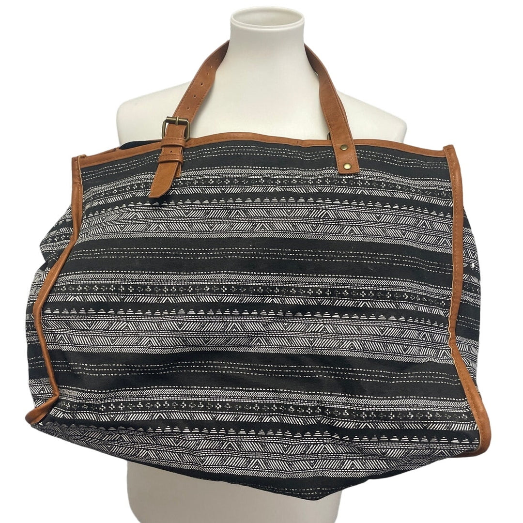 Mossimo Supply Co Geometric Stripe Double Handle Tote Bag w Inner Pocket