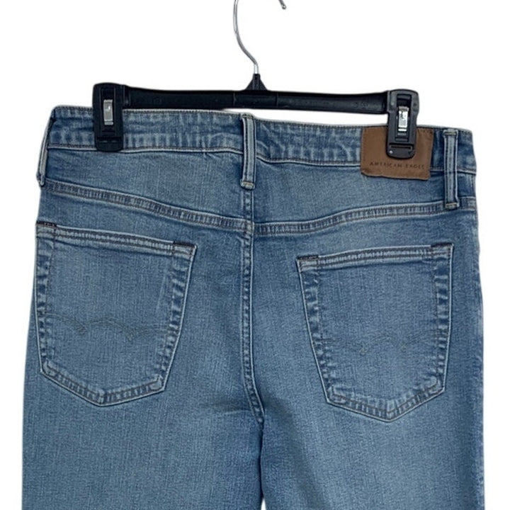 New American Eagle Mens 32 X 32 Cotton Blend Airflex+ Skinny Denim Blue Jeans