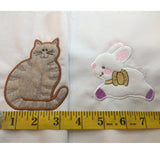9 Handmade 7" X 7" Fabric Fall Leaf Animal Applique Calico Solid Quilt Squares