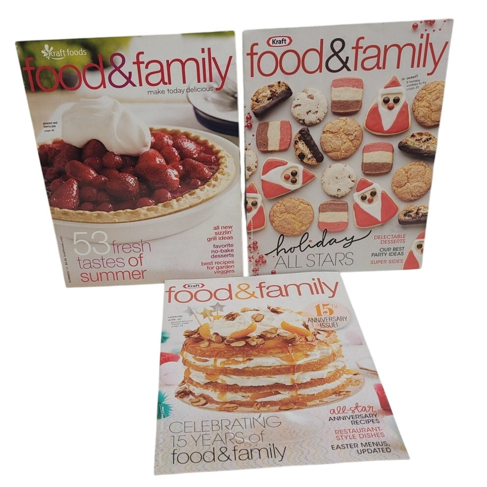 Kraft Foods Food &amp; Family 2011 2016 2017 Single Issues Summer Holiday Magazines