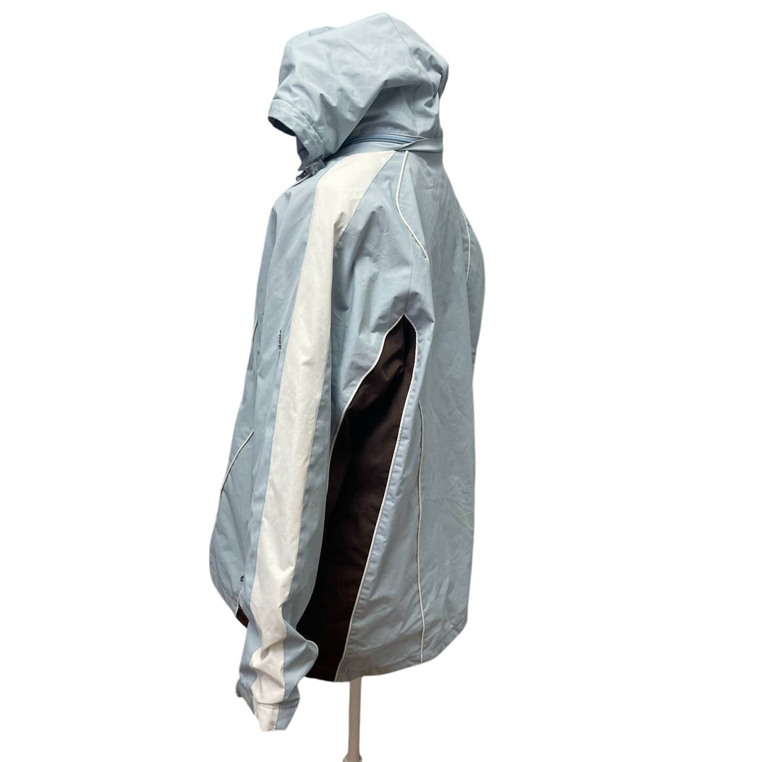 Radiance Free County Womens Large Long Full Zip Hooded Polyester Blend Coat