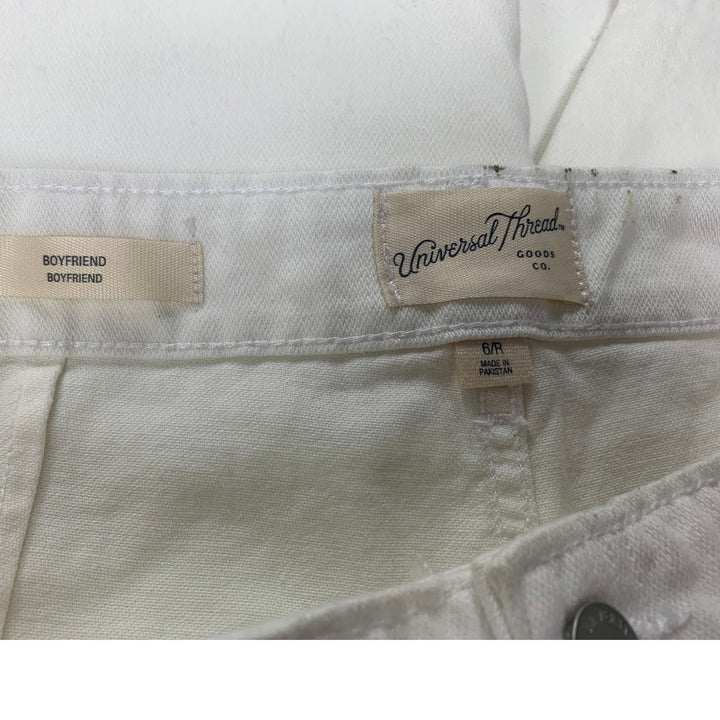 NWT New Universal Thread Womens Size 6 Regular 100% Cotton Boyfriend Denim Jeans