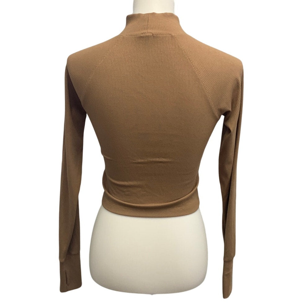 New Aerie Womens Small Long Sleeve Ribbed Mock Turtleneck Sweater Top