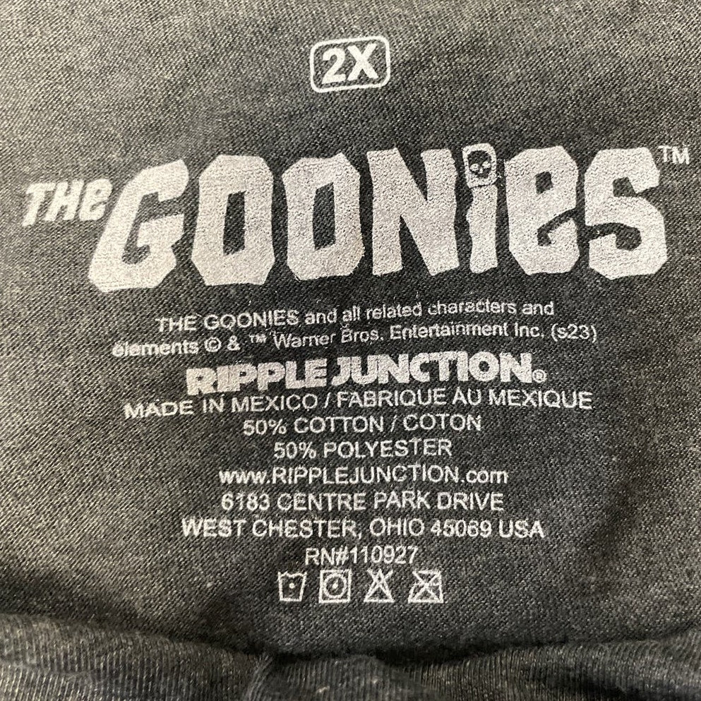 New Mens 2X The Goonies Never Say Die Cotton Blend Short Sleeve Crew Neck Tee