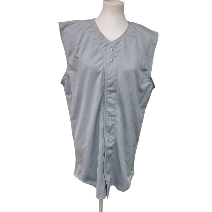 New Hand Printed Unisex Medium Gray T-Ball Mom Era Sleeveless Baseball Shirt